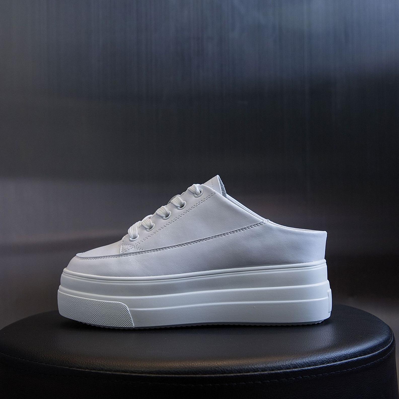 

Кроссовки Fujin, женская повседневная обувь на каблуке, кроссовки на платформе, белые туфли на танкетке, увеличивающая обувь 38 белый