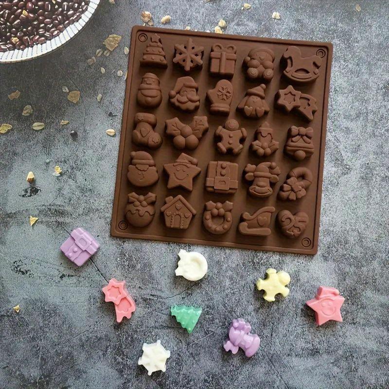 1 Stück Antihaft-Weihnachtsschokoladenform - 25 Vertiefungen für köstliche Weihnachtsleckereien Weihnachtliches Kunsthandwerk