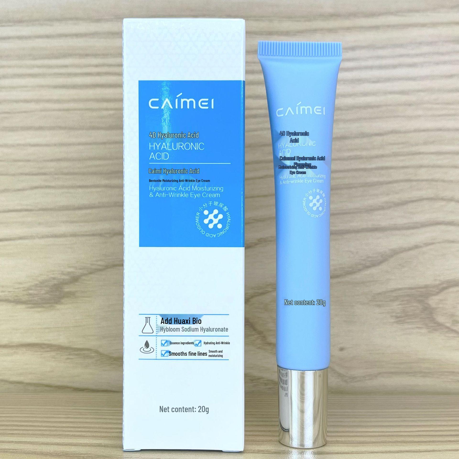 Cai Mei 4D Hyaluronic Acid Anti-Wrinkle Eye Cream 20g - Hydrating & Smoothing Fine Lines Standard Size