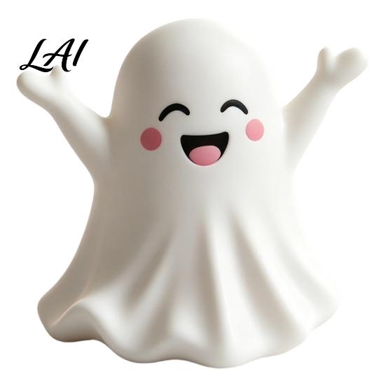 Cute Desk Accessory for Autumn Halloween Ghost Figurine Mini Cartoon Statue Little Spooky Table Decor Desktop Ornament Tiered Tray Home Yet Adorable