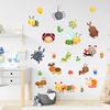 DIY Cartoon Wall Stickers Animal English Letters Astronaut Space Decals for Kids Room Nursery Living Room Decor Self Adhesive Vinyl Art