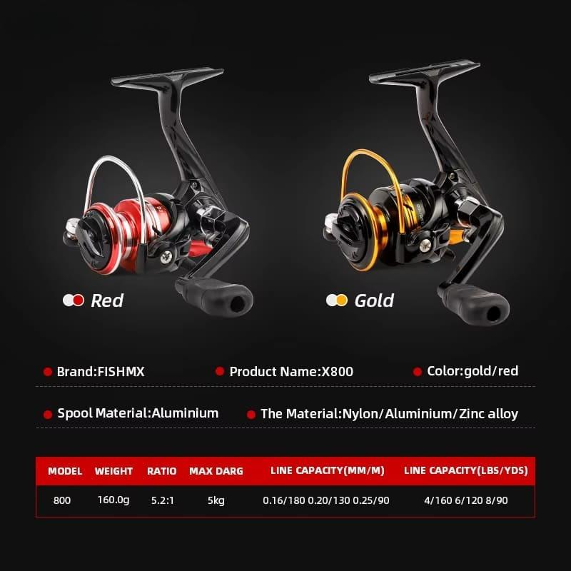 New Mini Spinning Reel 500/800 Series Metal Head High Strength Body Suitable for Ocean  Beach Bait Multifunctional Fishing Tackle