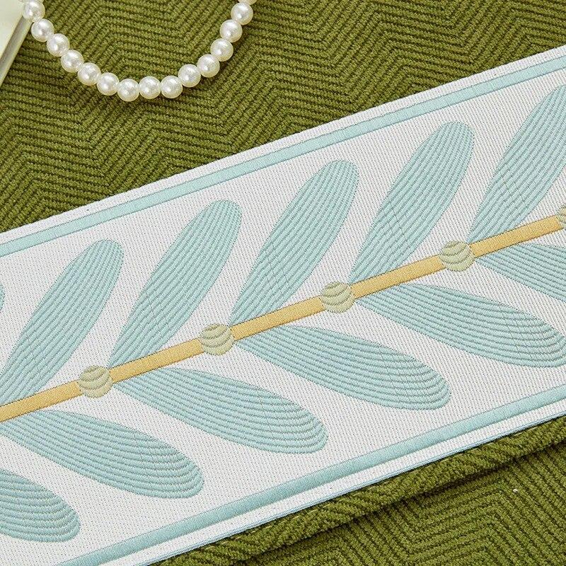 Herringbone Pattern Chenille Leaf Edge Splicing Sofa Cover Non-slip Couch Cover Living Room Sofa Backrest Armrest Protector Mat