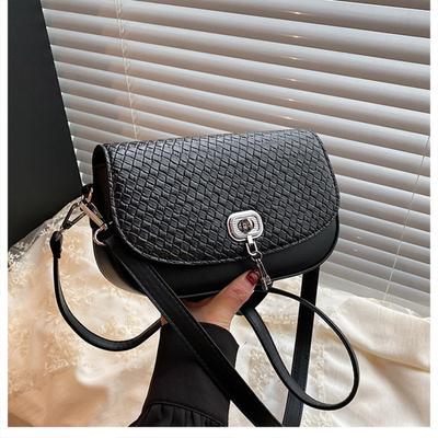 Fashion Exquisite Bag Summer New Solid Color Casual Lock Large Capacity Horizontal Cross Shoulder Women's Bag