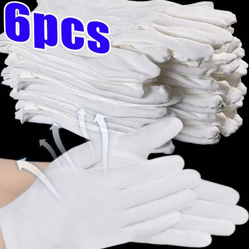 Protection Gloves White Thin Quality Sweat Absorption Driving Working Household Cleaning Tool for Women Men High Stretch Durable