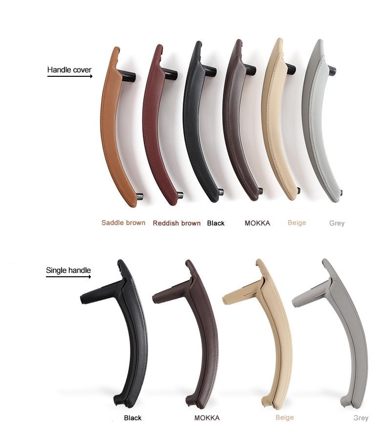 E70 E71 LHD RHD Upgraded Interior Door Handle with Leather Cover Assembly Full Set for BMW X5 X6 E70 E71 E72 2007-2014