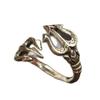 Yintai Fei Thai Trident Silver Ring: Cool, Retro, Adjustable Men's Accessory