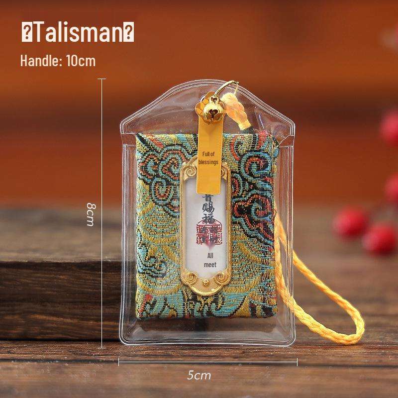 Lingyin Temple Amulet Sachet: Portable Charm for Phone, Car, or Purse – Health & Luck Pendant