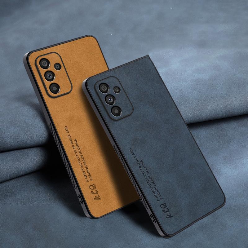 Custodia Protettiva per Lenti in Pelle Opaca per Samsung S23 S22 S21 FE Plus Ultra A74 A54 A34 A14 A73 A53 A33 A13 A72 Cover con Paraurti Magnetico