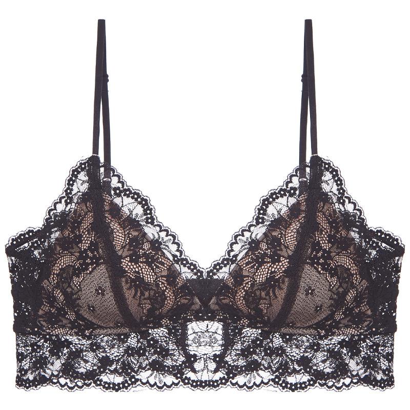

Французский бесшовный бюстгальтер, тонкие бретели, треугольная чашка, кружевное нижнее белье, нижнее белье для большой груди и маленькой сексуальной спины. XL