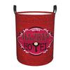 Custom Hazbin Hotels Logo Laundry Basket Collapsible Anime Comedy America Clothes Hamper for Nursery Kids Toys Storage Bin