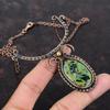 Copper Ruby Zoisite Necklace Copper Wire Wrapped Necklace Gemstone Jewelry Handmade Adjustable Necklace Antique Copper Jewelry Wedding Gift