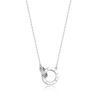 Tandy [Tandy] Tandy Silver 925 Double Ring Pendant Necklace Tdn612 Silver