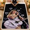 Flannel BlanketTaylor Swift Warm Soft Throw Blanket for Indoor Sofa Bed Living Room Use