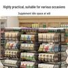 Multi-Layer Snack Display Rack with Wheels for Supermarket or Convenience Store
