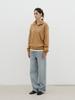 REPLAIN Wool Half Zip-Up Knit_Camel