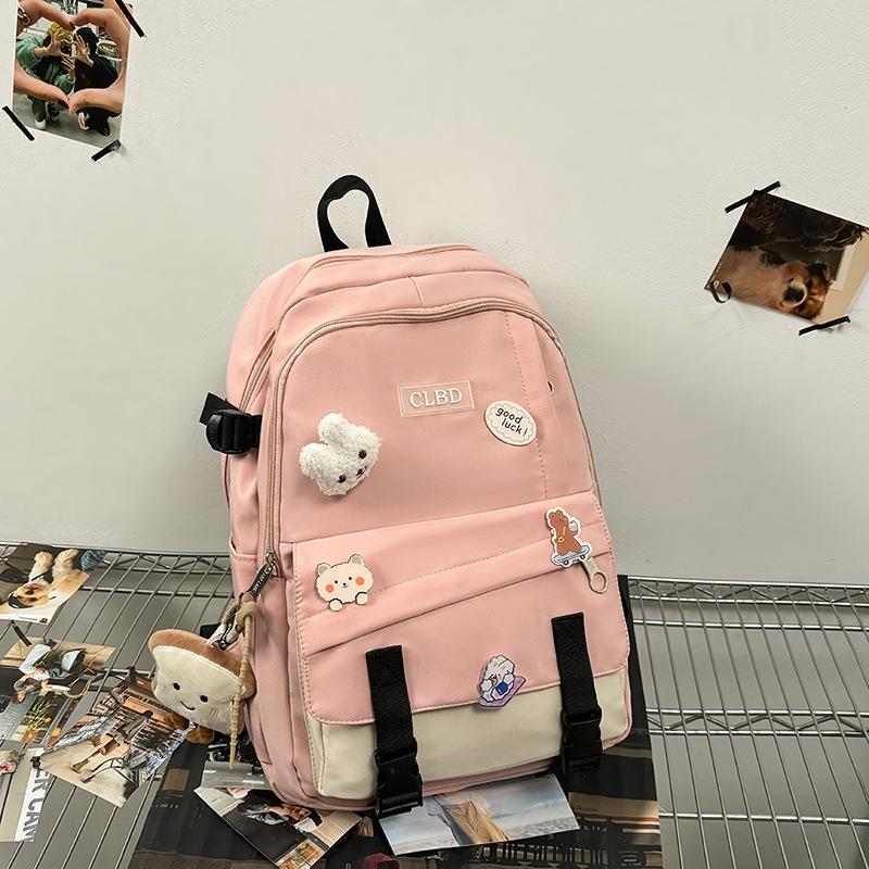 High Value, Fresh and Sweet Backpack, Color Contrast for Junior High School Students, Lightweight and Large-capacity Backpack.