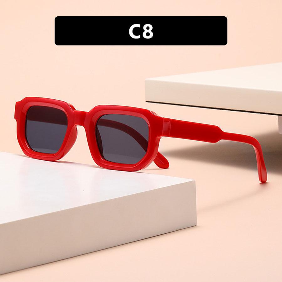 New Men Vintage Rectangle Frame Sunglasses Fashion Retro Sun Glasses Luxury Brand Design Glasses UV400 Eyewear Women Goggles