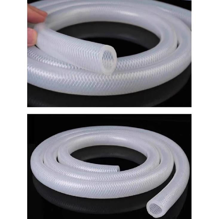 1 Meter ID 4-50mm Food Grade Silicone Tube High Pressure Steam Silicone Braided Tube Heat Resistant Braided Fiber Hose OD 9-64mm