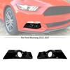 2x Black Front Bumper Fog Light Lamp Cover Trim Bezels for Ford Mustang 2015-17