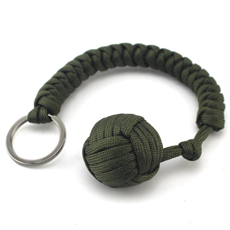 

Outdoor Self-Defense Paracord Survival Keychain with Steel Ball