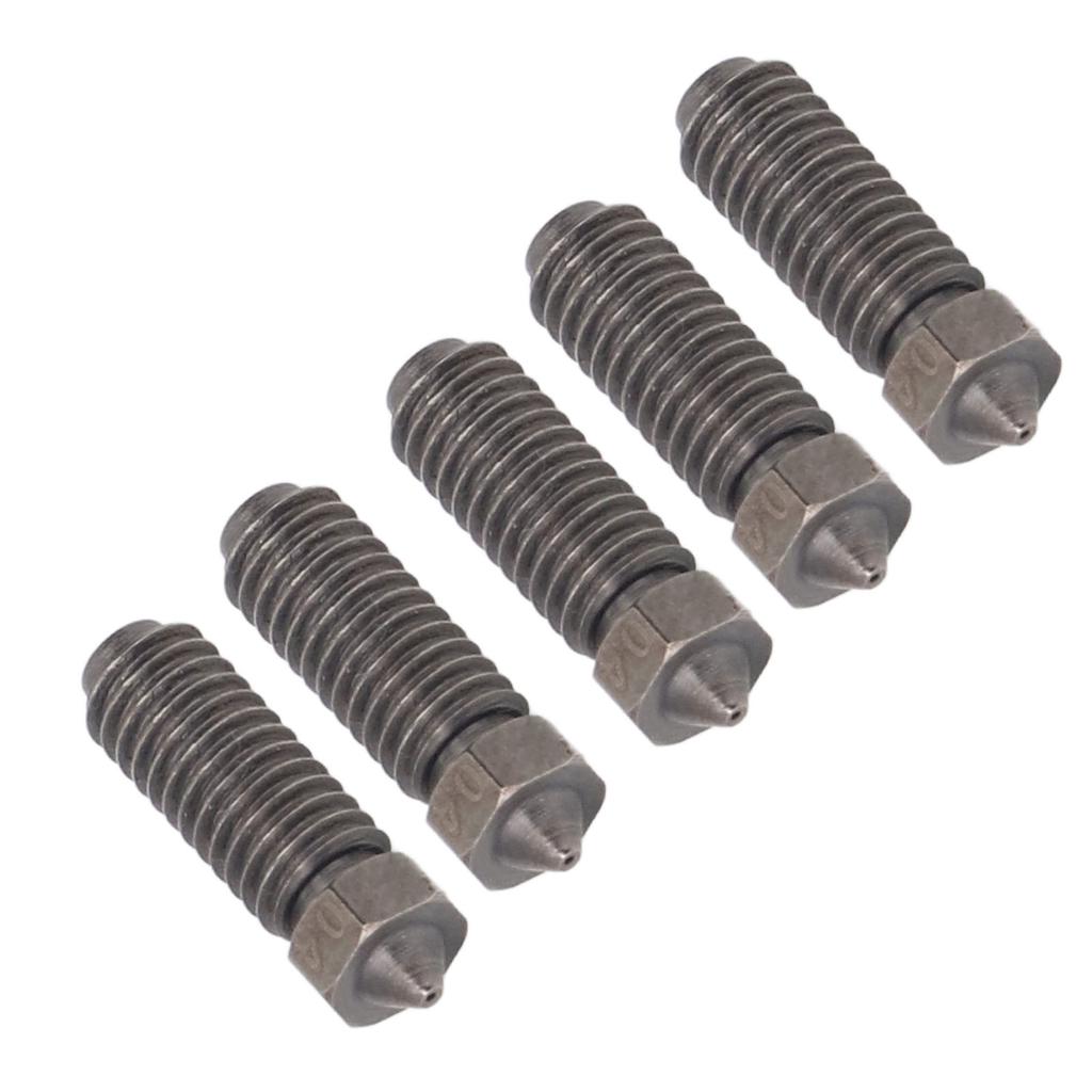 5Pcs Hardened Steel Nozzle 0.4mm for Kobra 3 3D Printer Replacement Parts Accessories