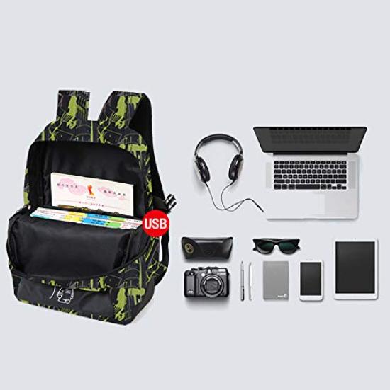 Waterproof Backpack for Boys and Large Oxford Cloth with Ball Print School Bag for Boys Ages Perfect for School and Multifunctional Backpack with Side