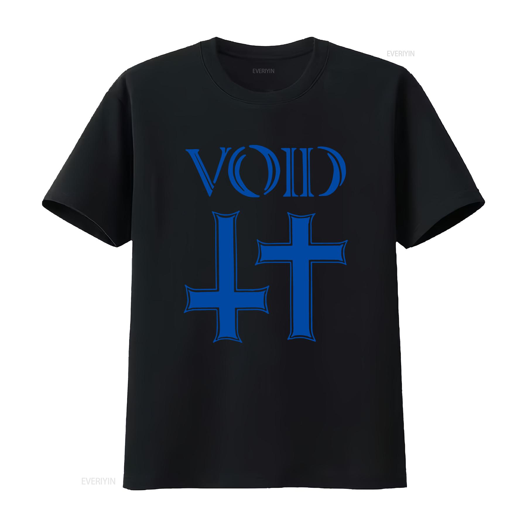 

Void Gothic Cross Blue Print T Shirt for Men and Women Stylish Unique Design vintage Washed Unisex fashion Casual streetwear 4XL