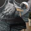 Cat With Glasses Chiffon Sheer Curtains for Living Room Bedroom Home Decoration Window Voile Tulle Curtain Drapes