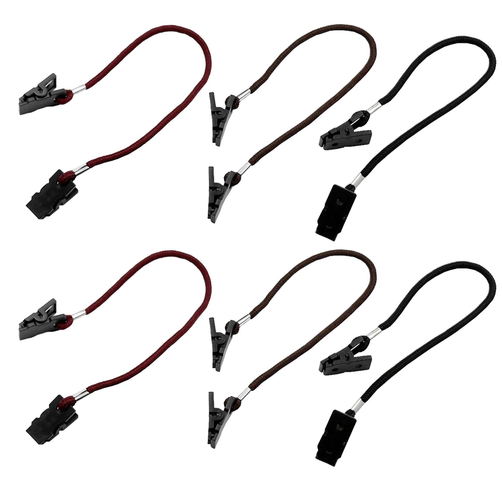 

6Pcs Hat Clip Anti-lost Cap Retainer Hat Strap Windproof Clips Hat Shirt Clips Cord Rope for Outdoor Sports