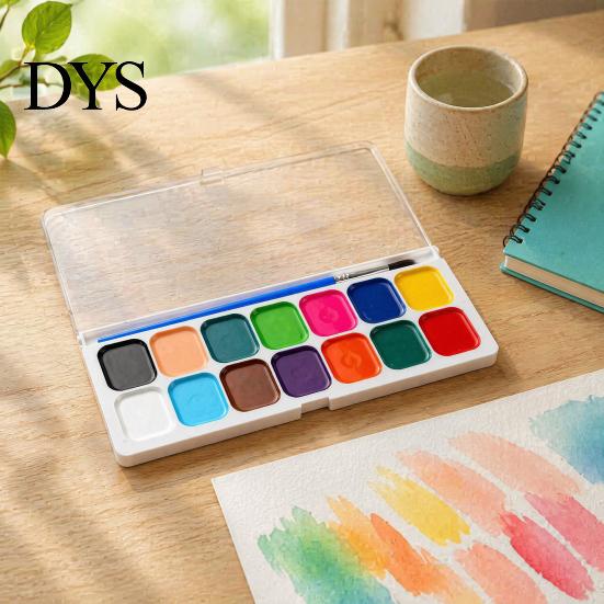 Tragbares Malset Aquarellfarben-Set, Abwaschbare feste Palette, Helle professionelle Kunst-Bildungswerkzeuge Farben Pigment-Set, für Kinder und Anfänger