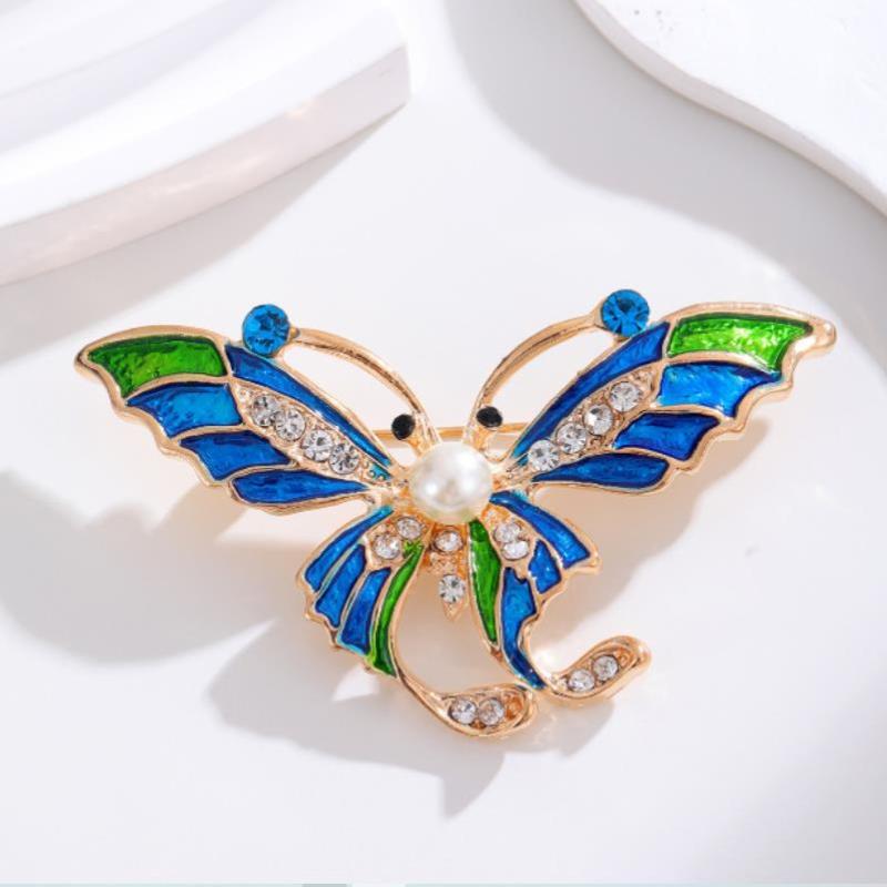 Fashion Enamel Butterfly Insect Brooches For Women Clothing Coat Jewelry Accessries Gifts