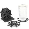 1/6pcs Halloween Coaster Halloween Table Decor Spider Web Coasters Festive Halloween Table Placemats For Home Decoration