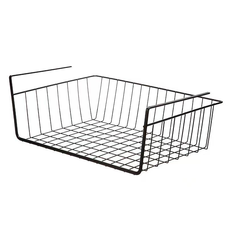 Wall-Mounted Multi-Functional Kitchen Storage Rack - Punch-Free Hanging Basket for Dorms