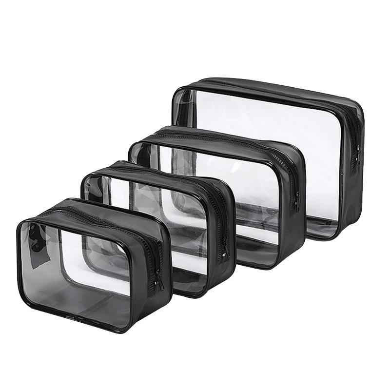 Large Capacity Transparent Waterproof PVC Cosmetic and Toiletry Travel Bag with Portable Zipper