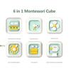 Aktivität Busy Cube Sensorikspielzeug 6 in 1 Montessori Lernspielzeug Sensorischer Busy Board Baby Übungsfähigkeiten Würfel Lernspielzeug
