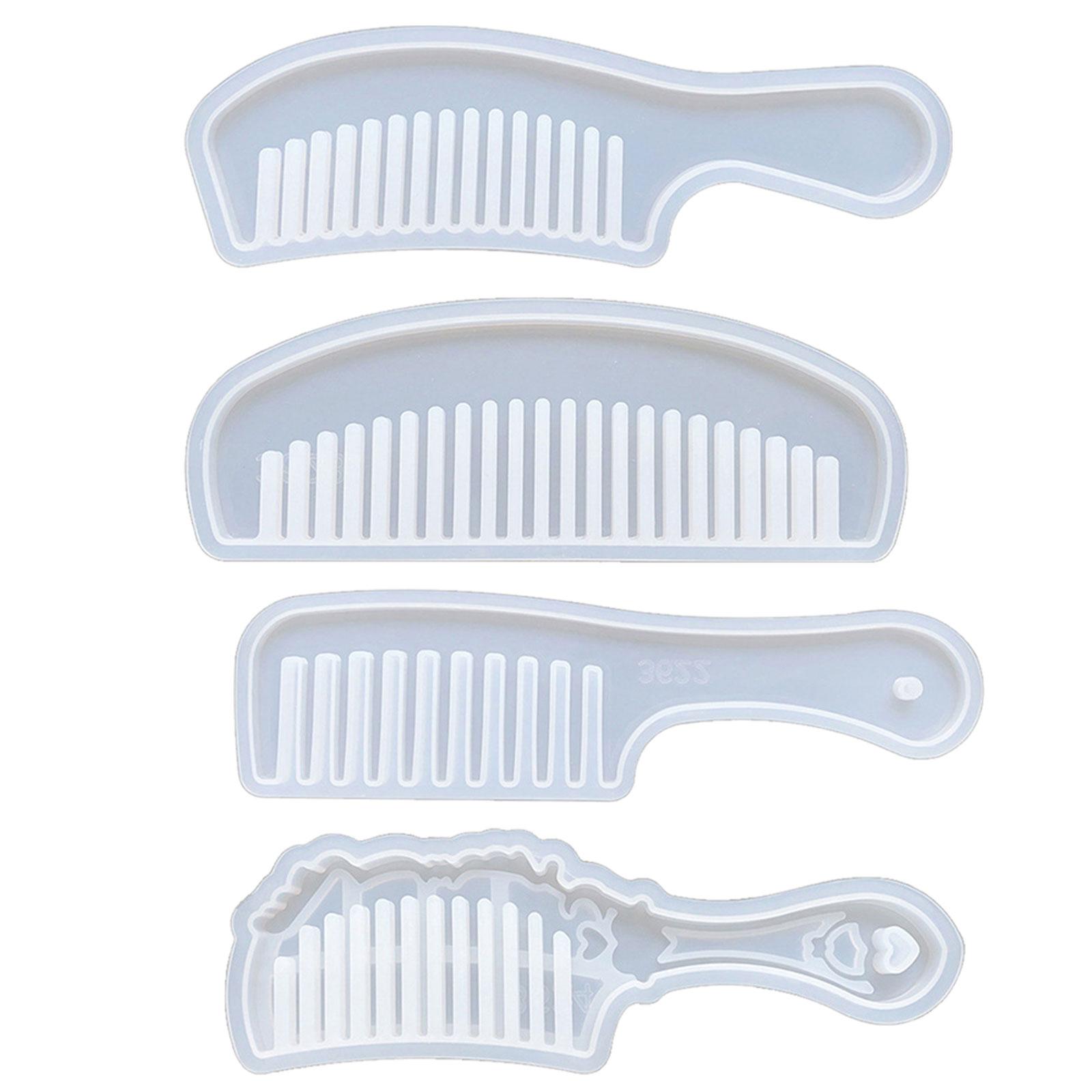 

4Pieces Silicone Epoxy Molds DIY Crafts Moulds Home Table Decorations Comb Shaped DIY Ornaments Molds Silicone Material 1