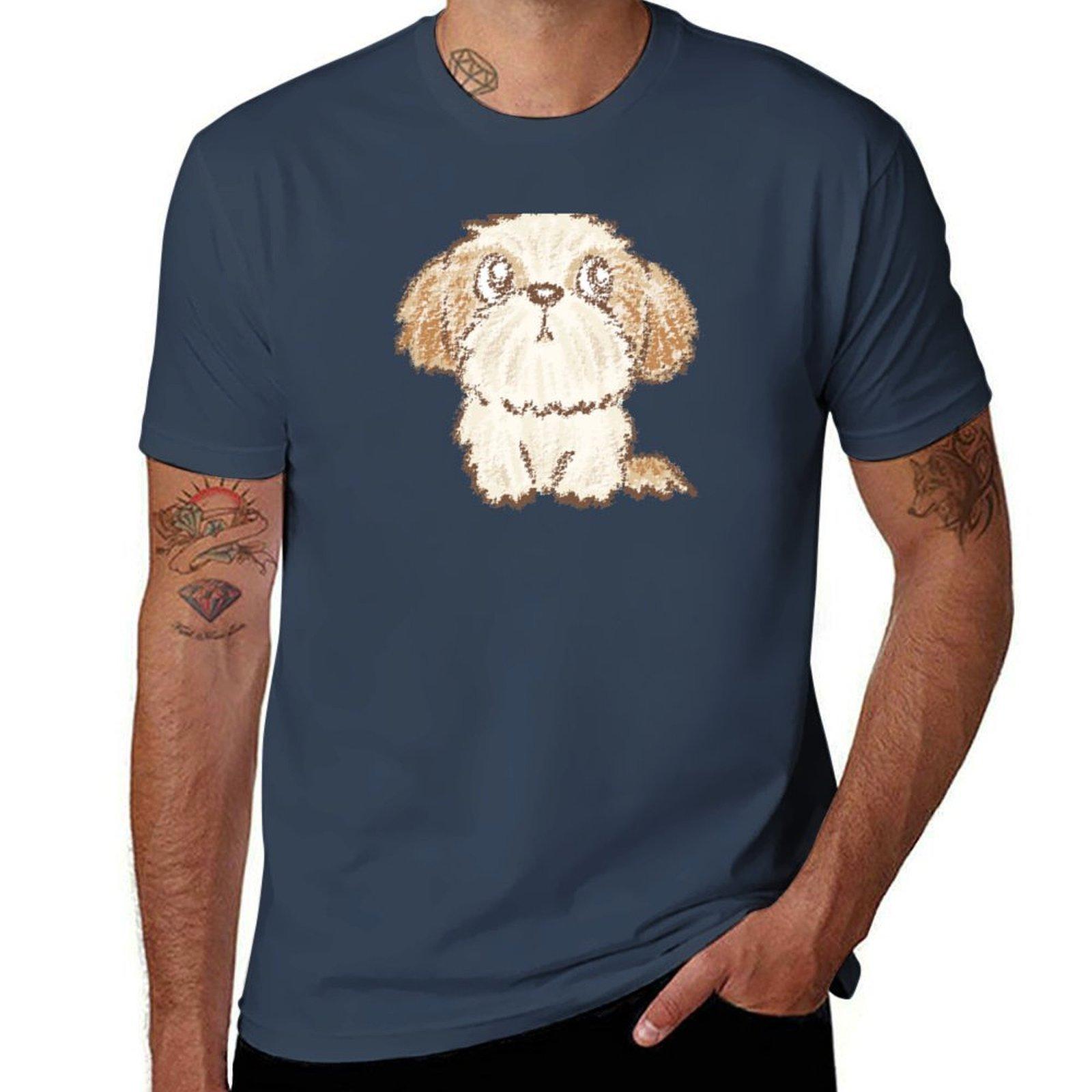 Shih Tzu puppy TShirt Thanksgiving Casual Tee S