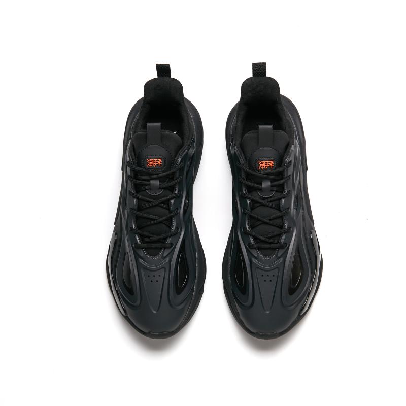 Anta Chao Worship 2.0 Cushioning Slip Resistant Abrasion Resistant Low top Sports Casual Shoes Men's Black Gray Sneakers 112218840-2