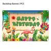 ALOHA Hawaii Theme Summer Party Decorations: Banner, Hanging Swirls, and Honeycomb Accents