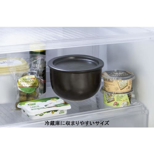 Ishigaki Delish Life Ceramic Rice Container, 1.5-cup capacity, Microwave-safe, Ceramic, for storing and reheating food, Product Code: 4588