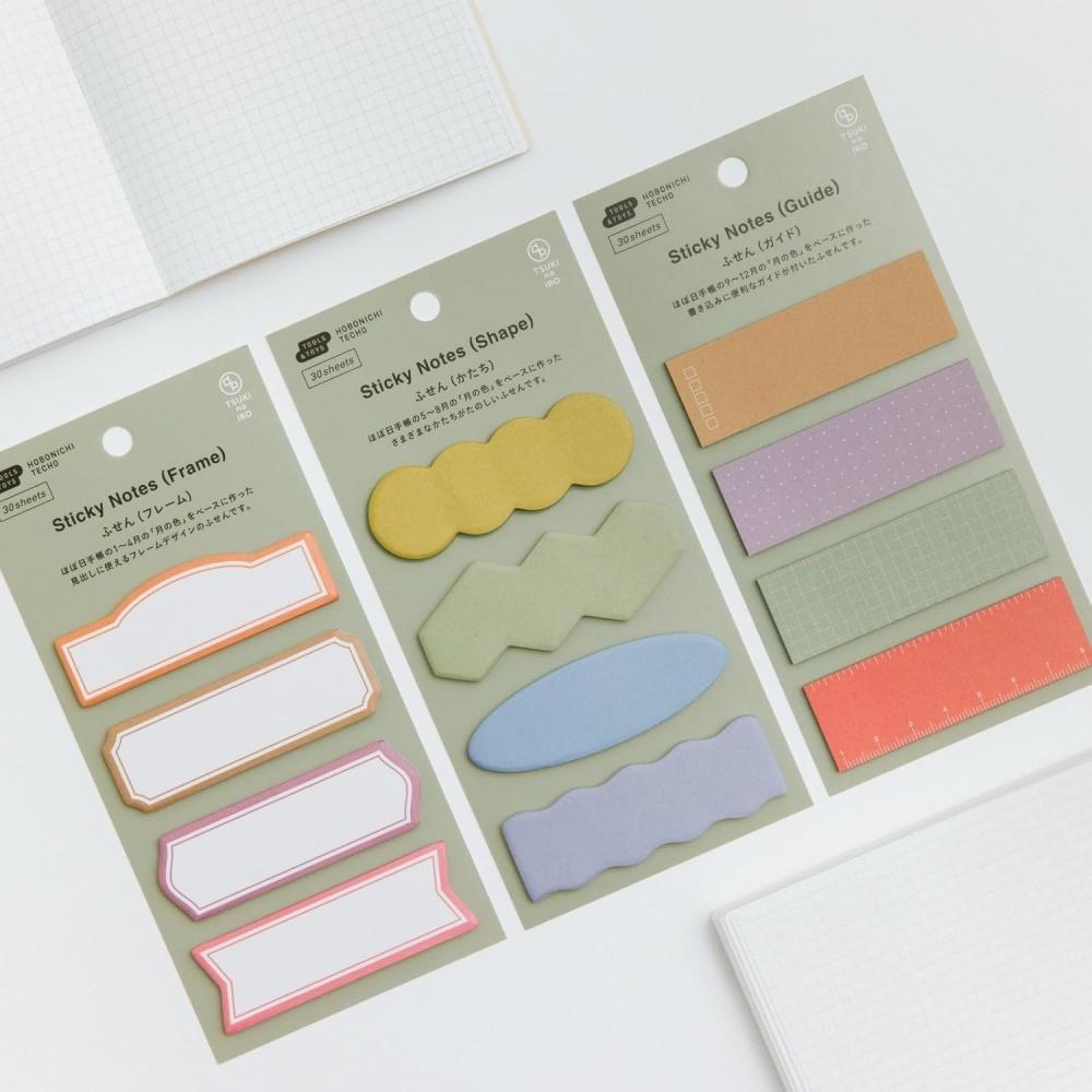 Hobonichi Notebook Tsuki No Iro Sticky Note Shape Notebook Accessory 6.9 X 3.35 Inches Sticky Note Shape