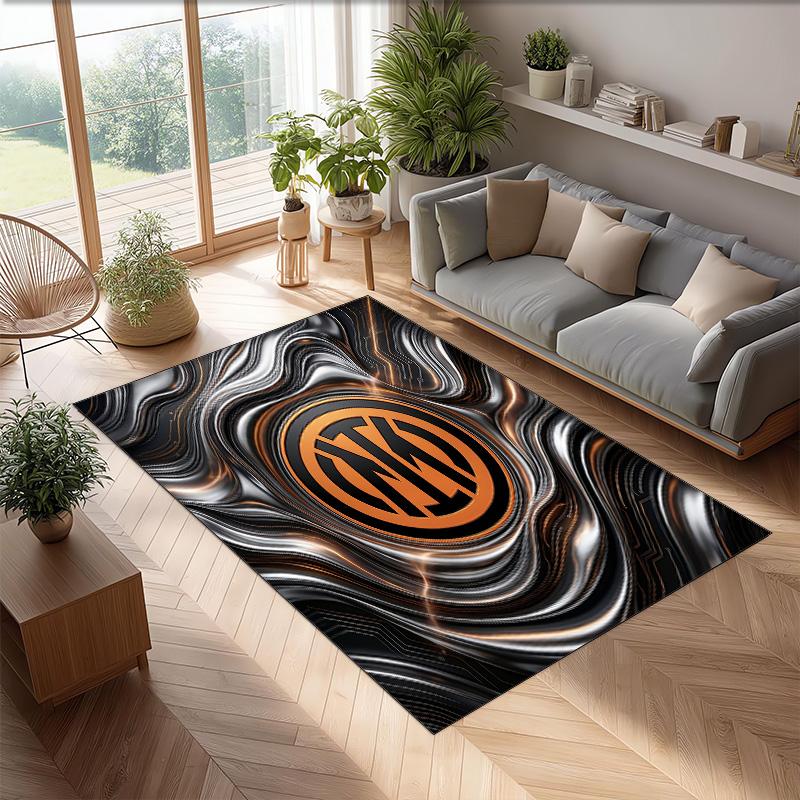 Borussia Dortmund Printed Flannel Area Rug Non Slip Soft Polyester Floor Carpet Indoor Decor Mat for Bedroom Living Room Sofa