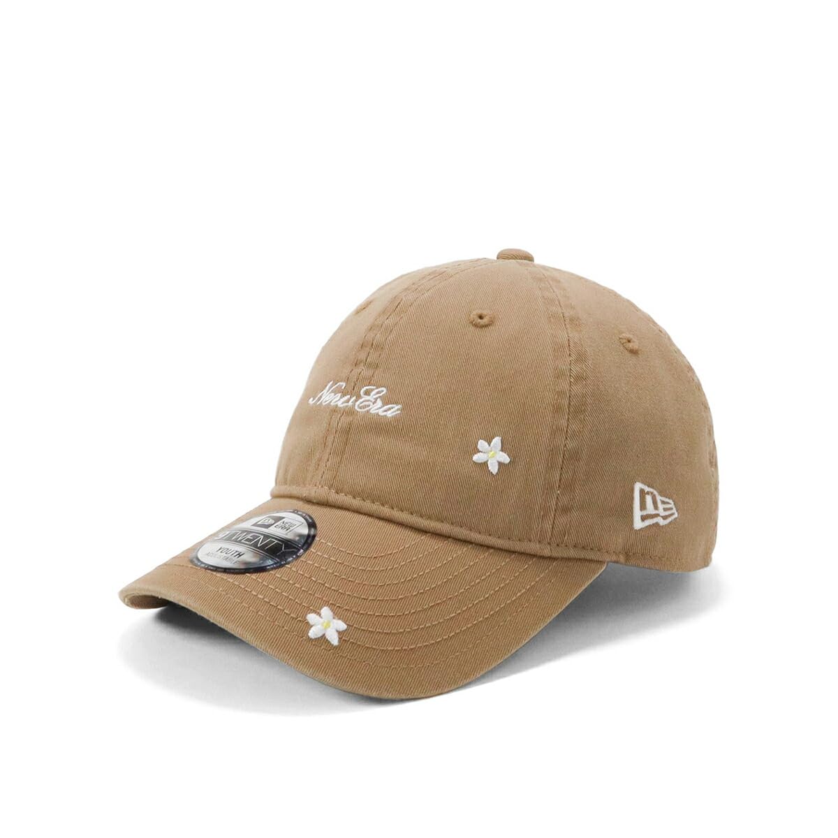 

New Era Детская Кепка ONSPOTZ YOUTH 9Twenty с Цветочным Логотипом-Надписью, Дизайн, Эксклюзив, Хаки, 52-56см,
