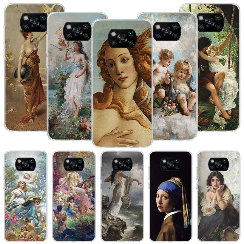 Paint Art Renaissance Phone Case For Xiaomi Poco X7 X6 X5 Pro F7 Ultra Redmi 15C 15 13 13C 12 12C 10 10A 10C 9 9A 9C 9T Cover Po