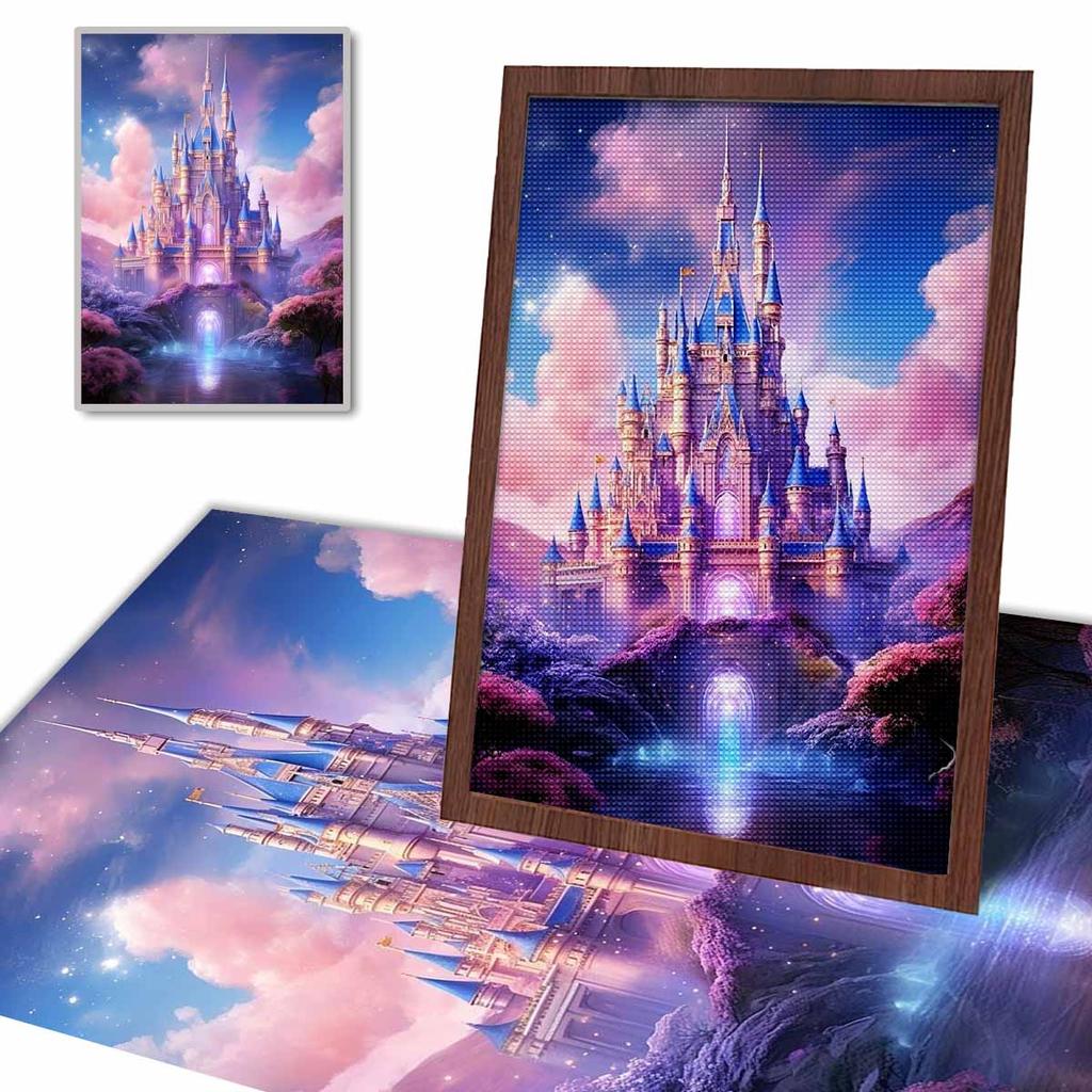 DIY Diamond Painting Wonderland Castle Cross Stitch Kit Mosaic Art Diamond Painting Full Circle Diamond Home Decoration