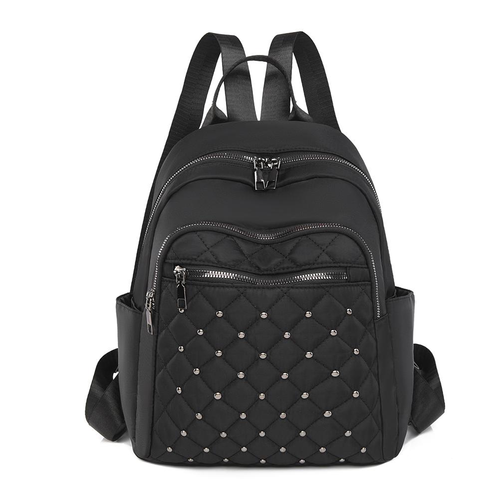 Women's Large Capacity Backpack Rhomboid Rivet Backpack