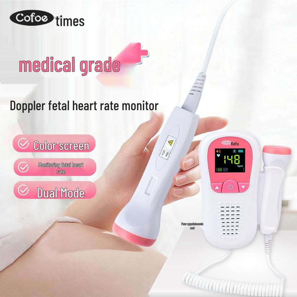 Kefu FD-270C Fetal Doppler Monitor for Home Use: Listen to Fetal Heartbeat and Track Movement