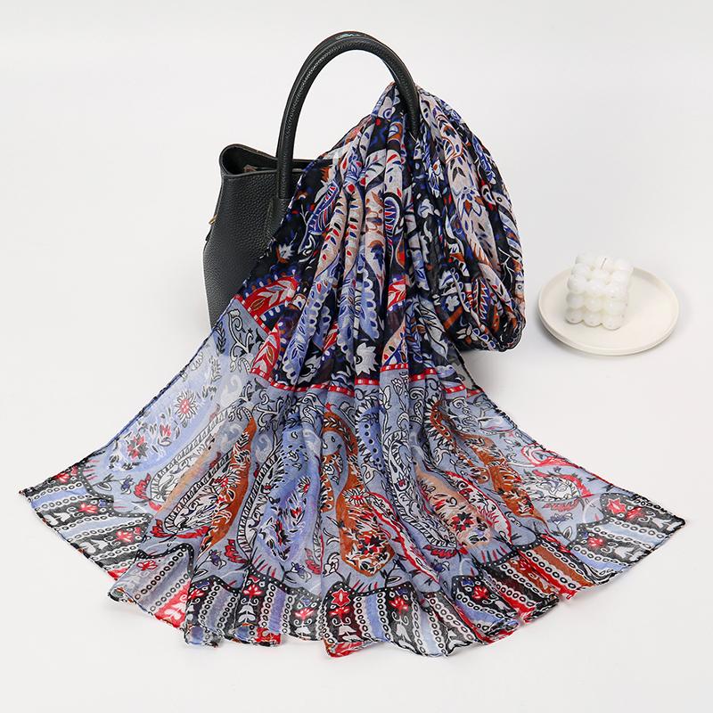 

Модный Бохо Пейсли Шик 80X180См Вуалевый Шарф Винтажная Цветочная Шаль Легкий Платок для Женщин Шаль-Хиджаб Роскошь 80x180cm