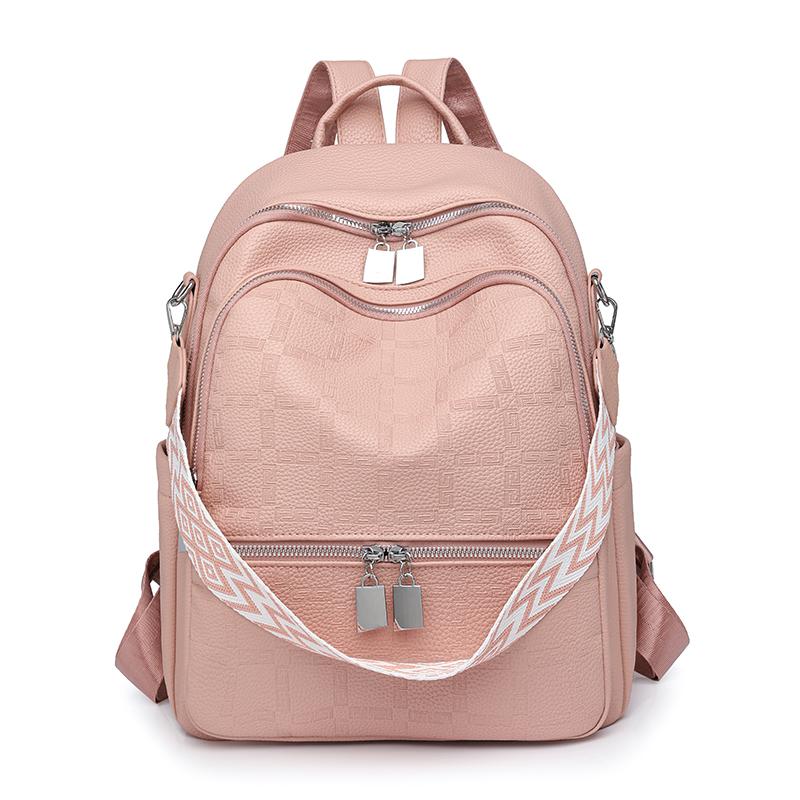 Women's PU Backpack Outdoor Travel Large Capacity Backpack Multi-function Shoulder Bag